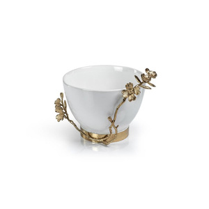Bol décoratif en aluminium de luxe, fabriqué à la main avec des détails complexes, bol à salade et à ramen en céramique de qualité supérieure pour les intérieurs - Product Image 5