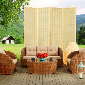 1pc 6ft Portable Folding Room Divider <b>Screen</b> 4-<b>Panel</b> Blocker for Home Office Use - Product Image 5