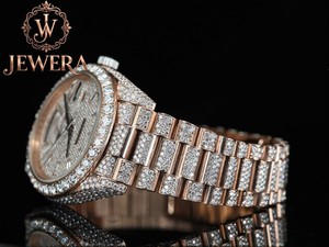 Full Stone Hip Hop Moissanite Diamond Watch with OEM ODM Customization for Global Distributors and Importers Available for Sale - Product Image 2