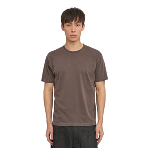 T-shirt uni à col rond et manches courtes pour homme, coupe classique, épaules naturelles, coupe ajustée, en jersey décontracté, vente en gros personnalisée, vente directe usine - Product Image 4