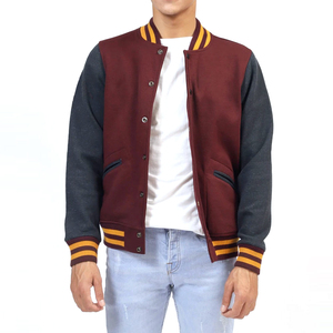 Unisex <b>Top</b> Trending Varsity Jacket with Geometric Design Stand Collar Breathable & Comfortable Fit for Winter Outdoor Use - Product Image 1