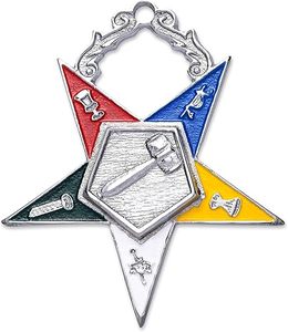 OES Collar Jewel - Silver With Matron Gavel Material Silver Metal type Silver plated brass - Product Image 1