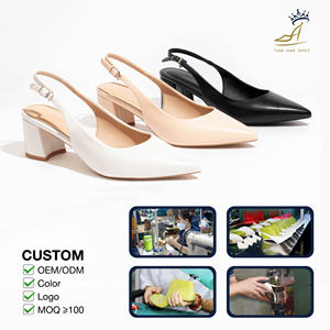 Chaussures de travail confortables pour femme, à talon bloc moyen de 5 cm, style slingback, avec bride à boucle, fabrication OEM au Vietnam, pour le bureau - Product Image 6