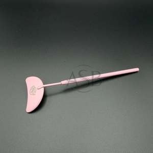 Miroir à cils en forme de demi-lune rose clair, miroir professionnel pour extension de cils, miroir d'inspection des cils rose - Product Image 1
