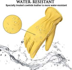 Nouveautés, gants de travail en cuir de vachette de haute qualité, anti-coupures, gants de conduite personnalisés, protection douce des mains, gants de sécurité pour la conduite - Product Image 4