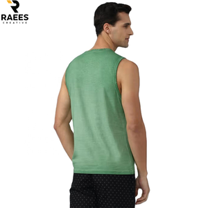 Débardeurs de musculation et de fitness pour hommes en coton avec logo personnalisé, débardeurs de course à pied pour hommes - Product Image 4