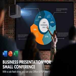 Vendita calda per esterni proiettore cinematografico per la casa FHD 1080P 4K supporto 800ANSI 5G WiFi per Bluetooth motore Full-sealt messa a fuoco elettrica Zoom - Product Image 4