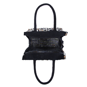 High Demand Striped Jute Rope Handle <b>Zipper</b> Closure Medium Size <b>Tote</b> <b>Bag</b> for Groceries - Product Image 4