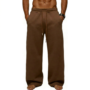 Pantalon de jogging fuselé en molleton épais de coton pour homme 2026 – Décontracté, respirant, séchage rapide – Idéal pour l'hiver – Vente en gros - Product Image 1