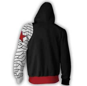 Unisex Hooded <b>Zipper</b> <b>Sweatshirt</b> Winter Windproof Casual Regular Fit 370g Knitted Polyester Armor Design Front Logo - Product Image 4