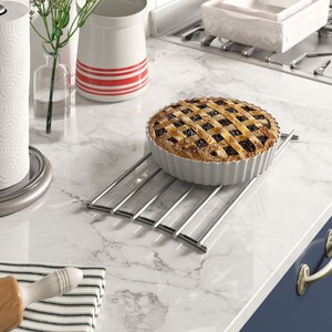 Sous-plat rectangulaire en acier inoxydable de haute qualité, moderne et anti-chaleur, pour utilisation sur table - Product Image 6