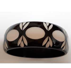 Resin <b>Mold</b> Floral Pattern Round Bangles Artistic Home Decoration Craft Accessories in Pink Purple Black Colors - Product Image 3