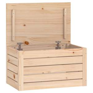 Caja de Almacenamiento Mediana de Madera de Pino Sólido, Cajas de Almacenamiento Decorativas de Madera Natural - Product Image 2