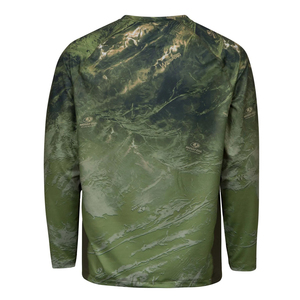 Chemise de pêche pour hommes, bleu et blanc, avec logo personnalisé, grande taille, UPF 50, respirante, en Spandex/Polyester, pour usage décontracté en extérieur - Product Image 2