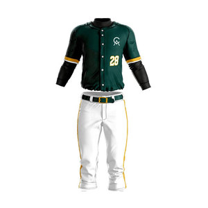 Uniforme de baseball surdimensionné en polyester respirant à 100 % avec logo personnalisé, prix abordable pour hommes - Product Image 1