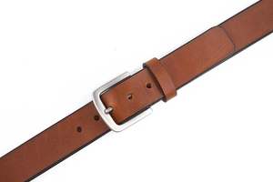 Ceinture pour homme en cuir de vachette sur mesure, fournisseur direct d'usine, haute qualité, nouveau style, boucle en alliage, cuir véritable - Product Image 3