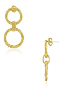 Boucles d'oreilles pendantes en alliage plaqué or de qualité supérieure pour femmes, longues, élégantes, pour mariage, festival et soirée, disponibles à la vente - Product Image 2