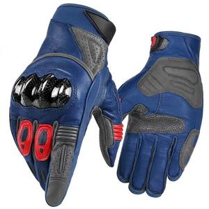 Gants de moto en cuir avec protection en fibre de carbone, équipement de course, homologués CE, gants de motard de protection, mode USA Europe - Product Image 1