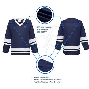 เสื้อกีฬาฮ็อกกี้น้ำแข็งระบายอากาศง่ายสไตล์ใหม่ - Product Image 5