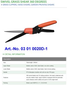 360 °   กรรไกรตัดหญ้าแบบหมุนได้ - Product Image 4
