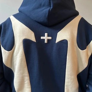 Sudadera con capucha retro con estampado de letras y diseño de diablo para hombre, sudadera informal con cremallera para parejas, ropa de moda para hombre - Product Image 2