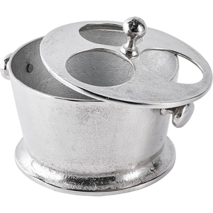 Bac à punch vintage en aluminium pour 3 bouteilles, refroidisseur à vin pour événements, seau à champagne, bac à boissons, service de table - Product Image 1