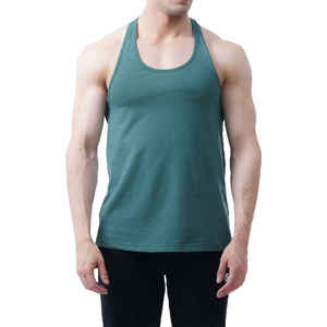 Camisetas Deportivas de Alta Calidad 2025, Camisetas de Gimnasio, Singlets de Culturismo, Chalecos de Gimnasio de Algodón y Fibra de Bambú, Camisetas de Entrenamiento para Hombre, Precio al por Mayor - Product Image 1