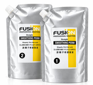 Crème lissante et réparatrice instantanée FUSION 1000ml x2, permanente lissante + neutralisant, résultats de qualité salon - Product Image 2