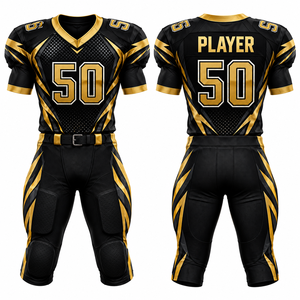Camiseta de Fútbol Americano Personalizada para Hombre, Sublimada, Transpirable, de Poliéster, Cuello en V, Manga Corta, Número de Equipo 50 - Product Image 6