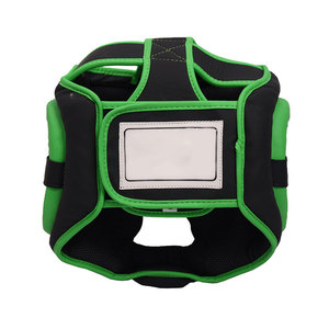 <b>Boxing</b> Head Guard Black Green EVA Protective Gear with Hook & Loop Closure for Adults Unisex Universal Use - Product Image 3