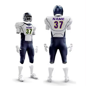 American Football Jersey Men's Short Sleeve V-Neck Heat-Transfer Printed Gradient Color Moisture Wicking <b>Polyester</b>/Cotton - Product Image 2