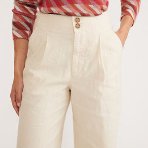 Pantalon plissé vintage taille haute à motif ballon pour femme, nouvelle collection automne 2026, avec fermeture éclair, longueur cheville - Product Image 5