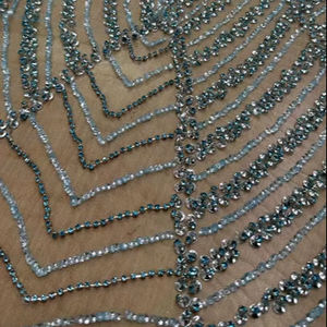 Tela de Tul Bordada con Lentejuelas y Cuentas de Alta Calidad, Color Oro Rosa Brillante, para Vestidos de Novia de Diseñador - Product Image 1