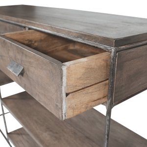 Mesa consola Vandana Elara Arion de madera de mango marrón - Product Image 3