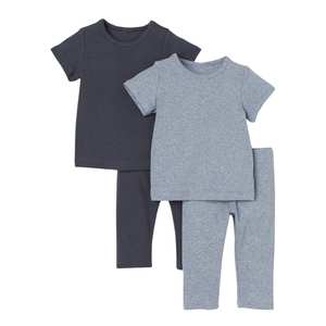 Pyjamas unisexes pour bébés et tout-petits en coton tricoté, confortables, doux, respirants, écologiques, vêtements de nuit d'été de qualité supérieure - Product Image 1