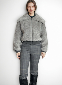 Veste en fausse fourrure pour femme, col à revers surdimensionné, fermeture éclair, manteau chaud et moelleux pour l'hiver, streetwear, vêtements d'extérieur - Product Image 4