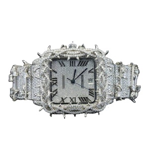 Reloj Automático de Acero Inoxidable de Alta Calidad con Correa de Cuero, Cristal de Zafiro Romano, Piedras Naturales y Moissanita - Product Image 1