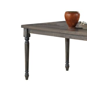 Weathered Grey <b>Turned</b> <b>Leg</b> <b>Dining</b> <b>Table</b> - Product Image 3