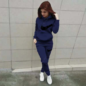 Conjunto Deportivo Informal Personalizado para Mujer, Sudadera con Capucha y Pantalones Deportivos, Traje Deportivo de Color Sólido, Proveedor OEM ODM - Product Image 3