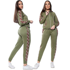 Conjunto Deportivo de Invierno para Mujer, Azul, con Capucha, Forro Polar, Cierre de Cremallera, Estilo Urbano, Pantalones Largos, Corte Regular, Color Sólido - Product Image 6