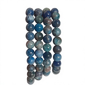 Hot Selling Polished Blue Apatite Stretch <b>Beaded</b> <b>Bracelet</b> Engraving for <b>Men</b> Women for Parties Weddings Christian Religious - Product Image 1