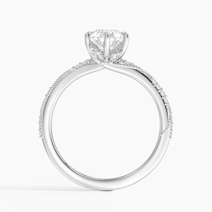 Anillo BOJ 0150 con Corte Pera, Plata 925, Engaste de Puntas para Alivio de Migrañas, Anillo Solitario con Diamante de 2ct, Color D, VVS1, Moissanita GRA, Precio Bajo - Product Image 3
