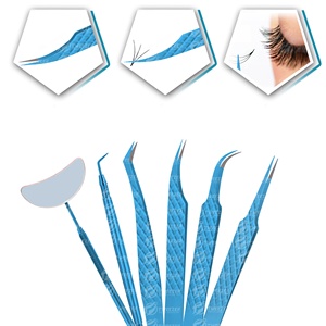 Pince à cils à double angle en acier inoxydable japonais de marque privée disponible en différentes couleurs - Product Image 5