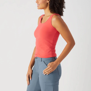 Débardeur sans manches pour femme, col rond, couleur unie, respirant, tricoté, coupe décontractée, longueur normale - Product Image 3