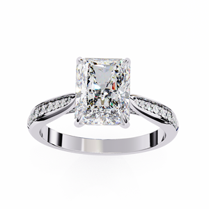 Luxury Princess Cut Lab Grown Diamond Solitaire Engagement <b>Ring</b> | IGI Certified 10K <b>Gold</b> Trendy Daily Wear Unisex - Product Image 1