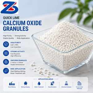 Granulés d'oxyde de calcium chaux vive de qualité supérieure pour la fabrication de l'acier, le traitement des eaux usées et la désulfuration des gaz de combustion - Product Image 3