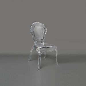 Silla Transparente de Acrílico Lucido de Primera Calidad, Asiento Ligero Transparente para Fiestas y Bodas - Product Image 3