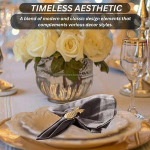 Moulé Palmier Golfe Hôtel Restaurants Rond De Serviette En Laiton Coulé Décoratif Tissu/Porte-Serviettes Anneaux En Métal À Collectionner Par TCD - Product Image 3