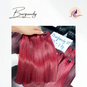 Trendy Best Quality Red Bone Straight Luxurious Reliable Supplier Bone Straight Human Hair, Bundles Human Hair, Hair Extensions