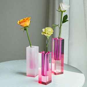 Vibrant Acrylic Block Flower Vase Stylish and Eye-Catching Design to Enhance Your Home Décor with Color and Elegance - Product Image 5